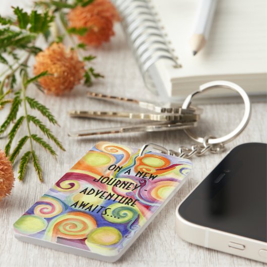 新しい仕事、新しい家、新しい態度?!! キーホルダー (正面右)