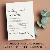 新しい会場のクリーム色の結婚式のご案内 案内状