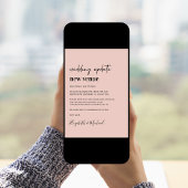 新しい会場のブッシュピンクの結婚式の最新情報 案内状