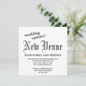 新しい会場ゴシッ結婚クの計画の変更 案内状 (スタンド正面)