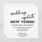 新しい会場結婚の計画の変更 案内状 (正面/裏面)