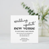 新しい会場結婚の計画の変更 案内状 (スタンド正面)