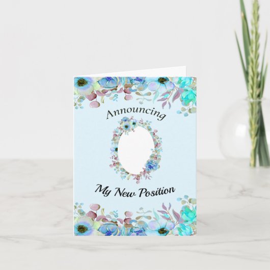 新しい位置を発表する自分の写真を追加 カード (正面)