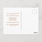 新しい住まいで迎える感謝祭 ポストカード (裏面)