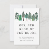 新しい住まいのファミリー写真 引っ越しのお知らせ 案内状 (正面)