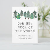 新しい住まいのファミリー写真 引っ越しのお知らせ 案内状 (スタンド正面)