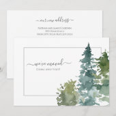 新しい住まいへ移りました - ラスティック ウォーターカラー エバーグリーン 案内状 (正面/裏面)