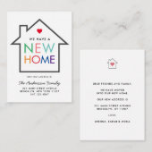 新しい住宅住所の変更を予算移動カード ノートカード (正面/裏面)