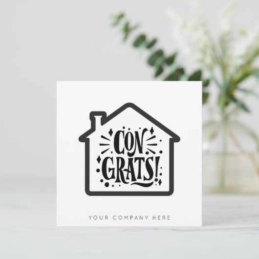 新しい住宅所有者おめでとう実在不動産 カード (スタンド正面)