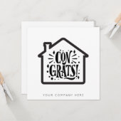 新しい住宅所有者おめでとう実在不動産 カード (正面/裏面インサイチュ)