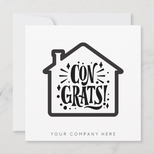新しい住宅所有者おめでとう実在不動産 カード (正面)