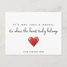 新しい住宅所有者のハート実在不動産プロモーション ポストカード
