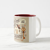 新しい住宅所有者のマグカップ | 引っ越し祝いパーティー祝い ツートーンマグカップ (正面右)