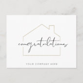 新しい住宅所有者の不動産おめでとう ポストカード (正面)