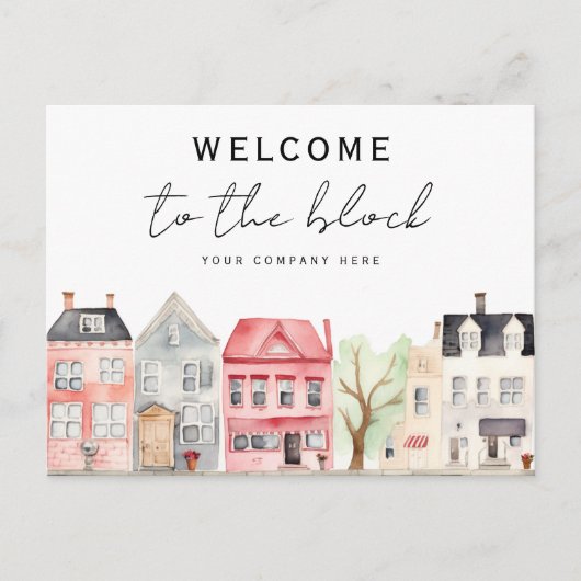 新しい住宅所有者の不動産の禁止へようこそ ポストカード (正面)