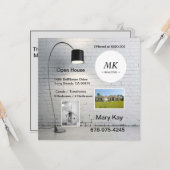 新しい住宅所有者の家はがきを開く カード (正面/裏面インサイチュ)