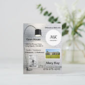 新しい住宅所有者の家はがきを開く ポストカード (スタンド正面)