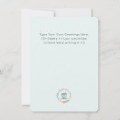 新しい住宅所有者への不動産仲介業者おめでとうございます サンキューカード (裏面)