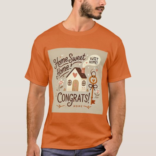 新しい住宅所有者T型 | 引っ越し祝いパーティー祝い Tシャツ (正面)