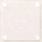 新しい住宅手書きフローラ ガラスコースター (裏面)