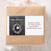 新しい住所からクリスマスリース ラベル (インサイチュ)