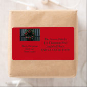 新しい住所からクリスマスリース ラベル (インサイチュ)