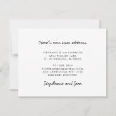 新しい住所かわいいペンギンFloridaビーチおもしろい移動 案内状 (裏面)