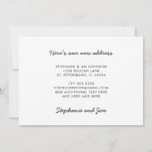 新しい住所かわいいペンギンFloridaビーチおもしろい移動 案内状 (裏面)