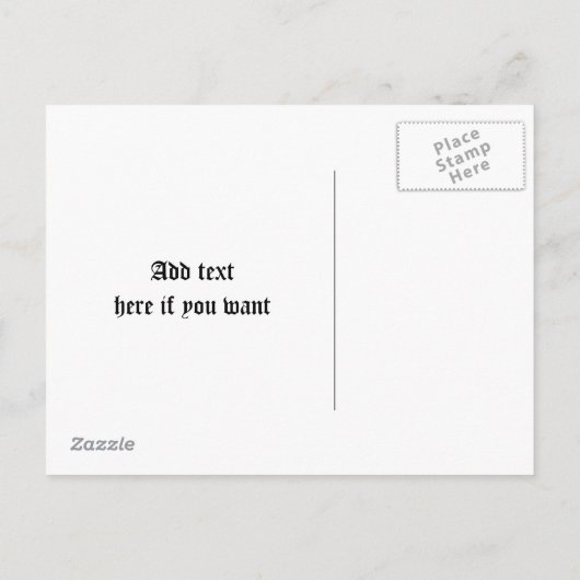 新しい住所に移動する古代の遺跡 案内ポストカード (裏面)