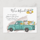 新しい住所のお知らせ かぼちゃのトラック 案内ポストカード (正面)