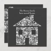 新しい住所のお知らせ 招待状 (正面/裏面)