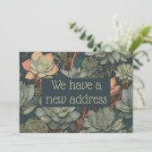 新しい住所のお知らせ | 緑の多肉植物 案内状 (スタンド正面)
