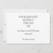 新しい住所のお知らせ | 緑の多肉植物 案内状 (裏面)