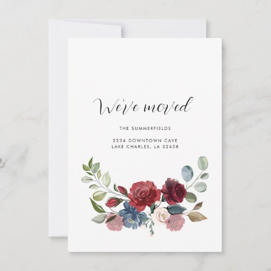 新しい住所のお知らせ 花の移転アナウンスメント (正面)