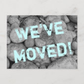 新しい住所のための石積み移動はがき 案内ポストカード (正面)