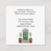新しい住所のクリスマス ホーム 封筒カード エンクロージャーカード (裏面)