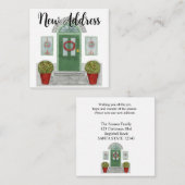 新しい住所のクリスマス ホーム 封筒カード エンクロージャーカード (正面/裏面)