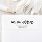 新しい住所のシンプル差出人住所 ラベル (インサイチュ)