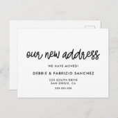 新しい住所のシンプル案内 ポストカード (正面/裏面)