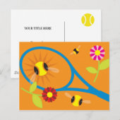 新しい住所のパーティーやその他にぴったりなかわいいテニスのポストカード、新しい家、引越し、住所変更、 ポストカード (正面/裏面)