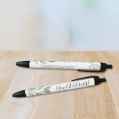 新しい住所のビジネスロゴ 黒ボールペン