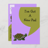 新しい住所の亀を移動したハガキ話 案内ポストカード (正面/裏面)