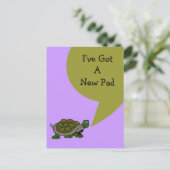 新しい住所の亀を移動したハガキ話 案内ポストカード (スタンド正面)