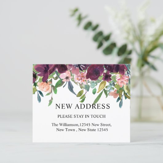 新しい住所の予算 |水彩フローラと緑 (スタンド正面)