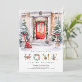 新しい住所の休暇のお知らせカード シーズンカード (スタンド正面)