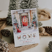 新しい住所の休暇のお知らせカード シーズンカード