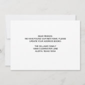 新しい住所の変更トラックかわいい青 案内状 (裏面)