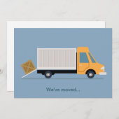 新しい住所の変更トラックかわいい青 案内状 (正面/裏面)