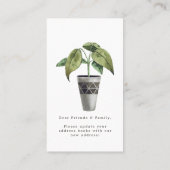 新しい住所の変更 |挿入を移動中 コーリングカード (裏面)