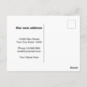 新しい住所の家具の引越しはがき ポストカード (裏面)